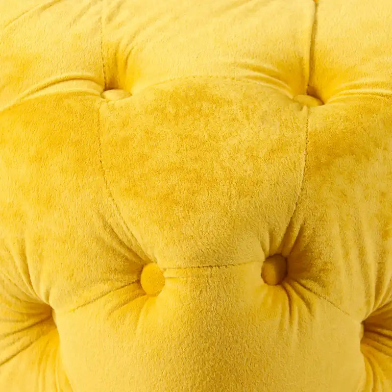 Pouf carré capitonné en velours moderne