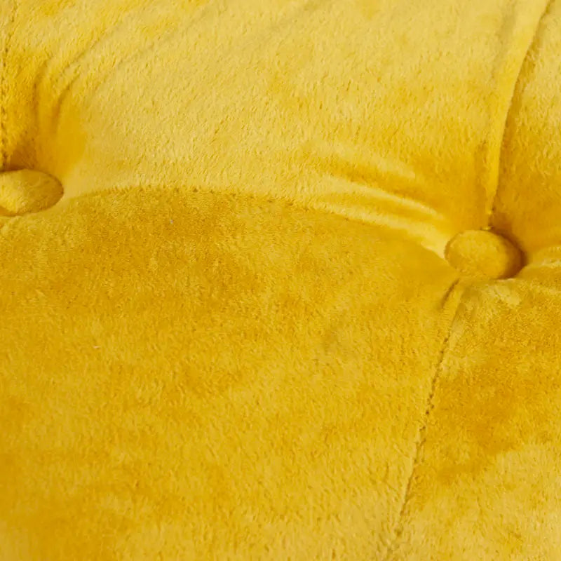 Pouf carré capitonné en velours moderne