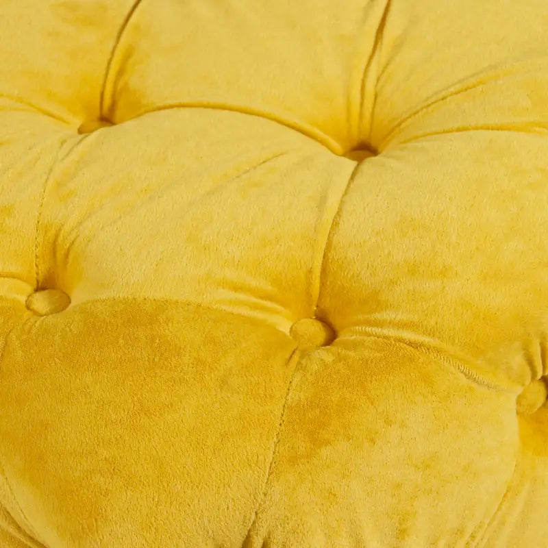 Pouf carré capitonné en velours moderne