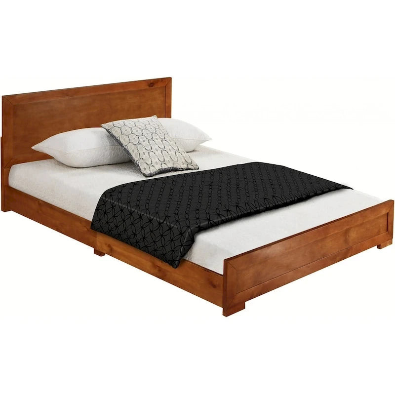 Cadre de lit king-size en bois brun