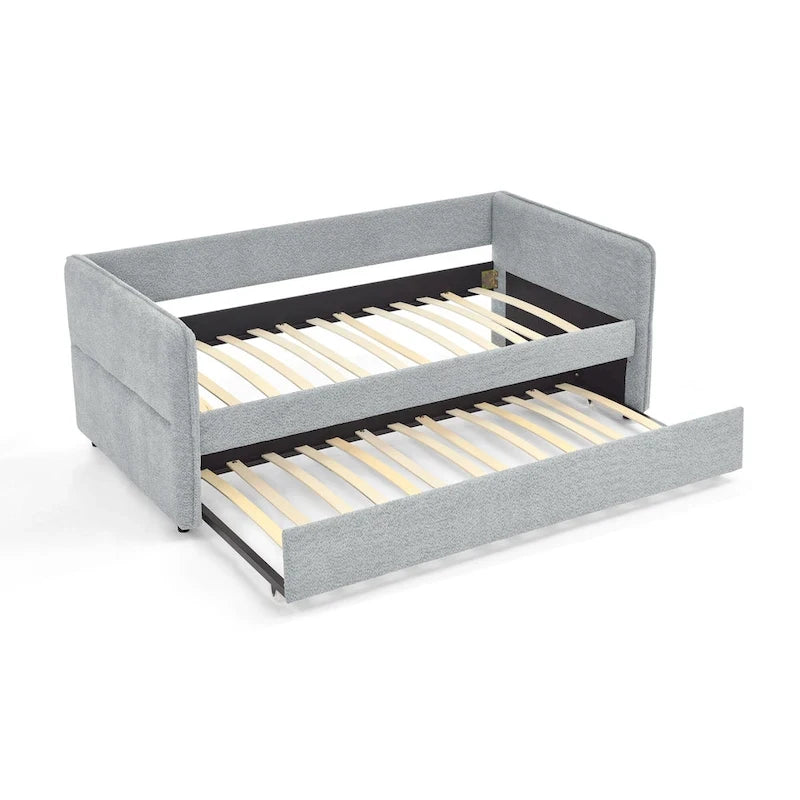 Lit de repos double en bouclette avec lit gigogne