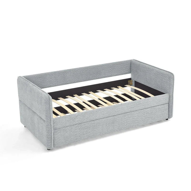 Lit de repos double en bouclette avec lit gigogne