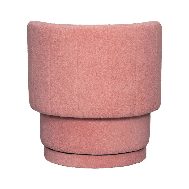 Fauteuil pivotant en tissu bouclé avec rangement pour salon, gris