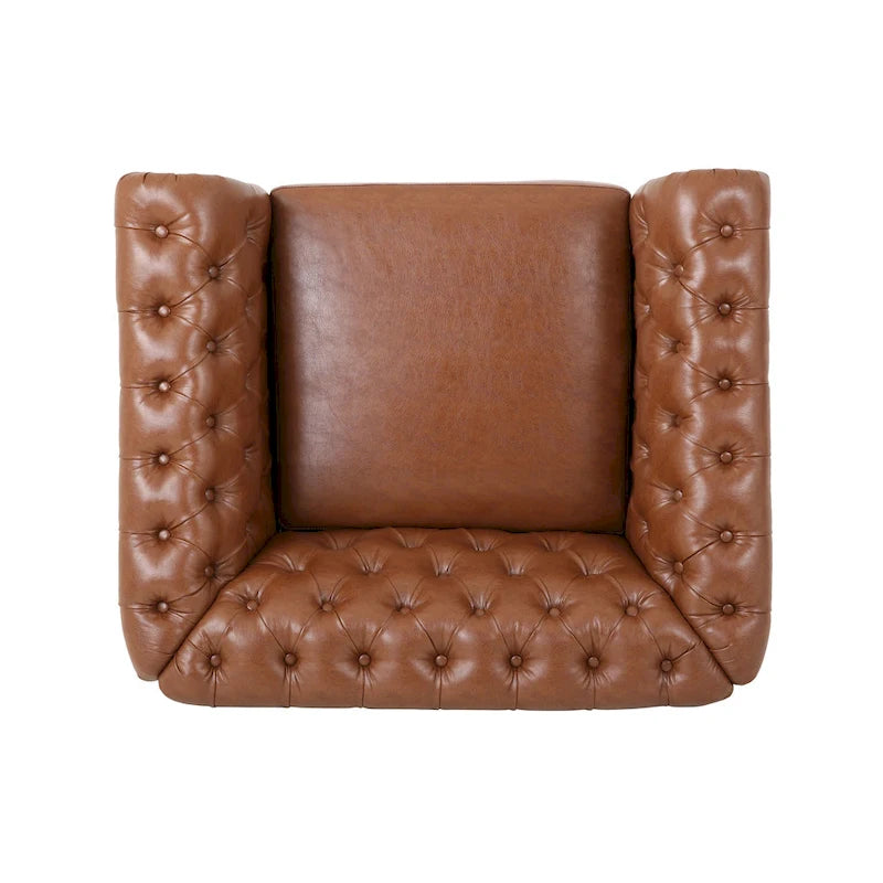 Fauteuil d'appoint capitonné en PU