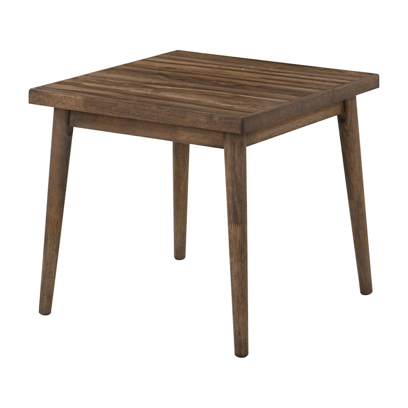 Table d'appoint en noyer massif de style Mid-Century de 24 pouces