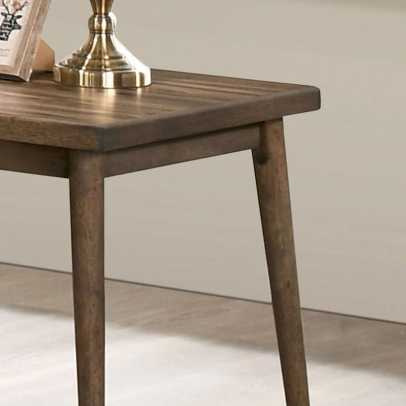 Table d'appoint en noyer massif de style Mid-Century de 24 pouces