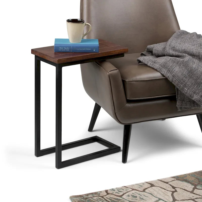 Table d'appoint industrielle en métal massif, largeur 18 pouces - 18 L x 10 P x 24 H