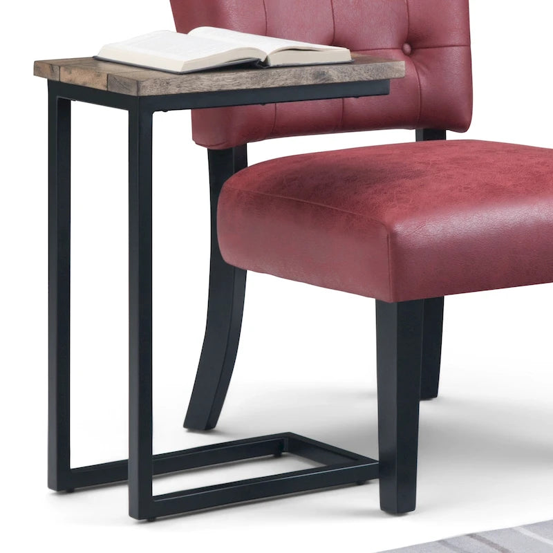 Table d'appoint industrielle en métal massif, largeur 18 pouces - 18 L x 10 P x 24 H