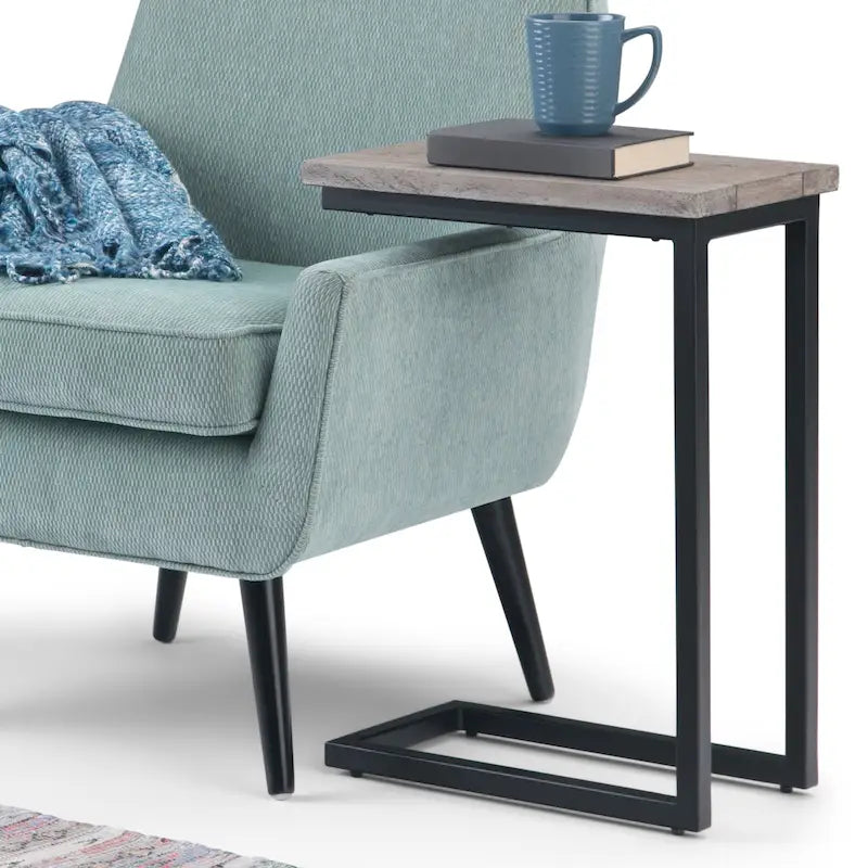 Table d'appoint industrielle en métal massif, largeur 18 pouces - 18 L x 10 P x 24 H