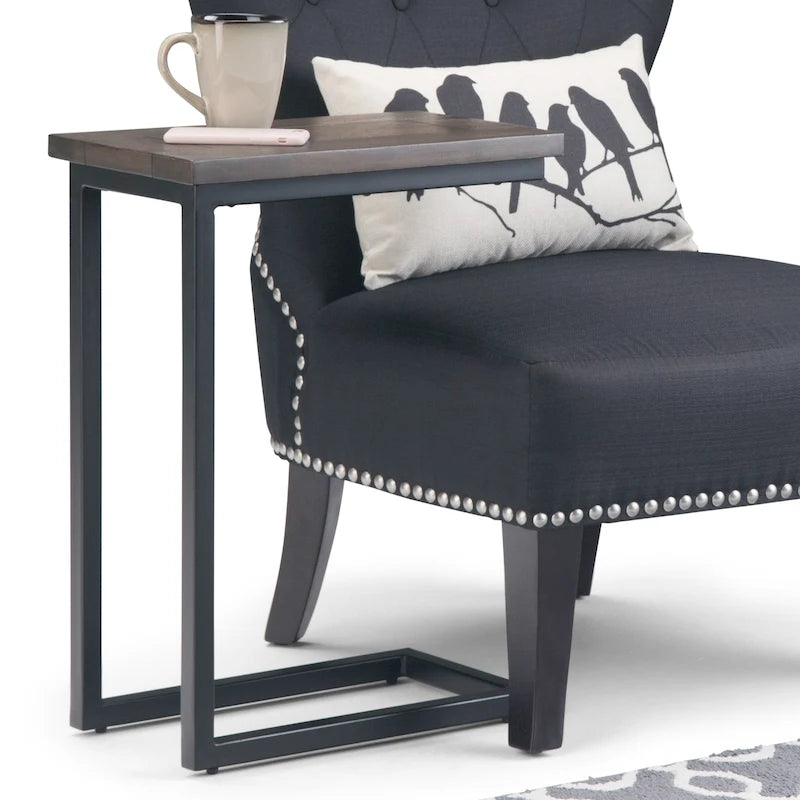 Table d'appoint industrielle en métal massif, largeur 18 pouces - 18 L x 10 P x 24 H