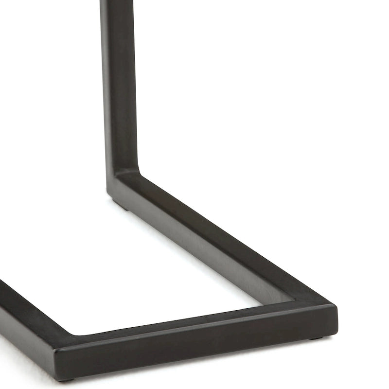 Table d'appoint industrielle en métal massif, largeur 18 pouces - 18 L x 10 P x 24 H