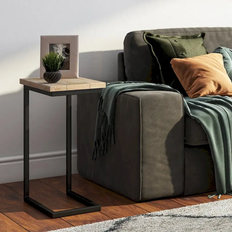 Table d'appoint industrielle en métal massif, largeur 18 pouces - 18 L x 10 P x 24 H