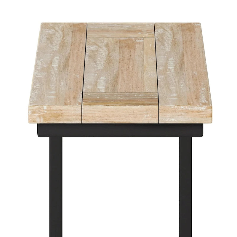 Table d'appoint industrielle en métal massif, largeur 18 pouces - 18 L x 10 P x 24 H