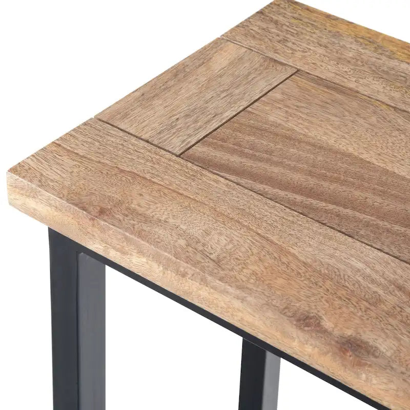 Table d'appoint industrielle en métal massif, largeur 18 pouces - 18 L x 10 P x 24 H