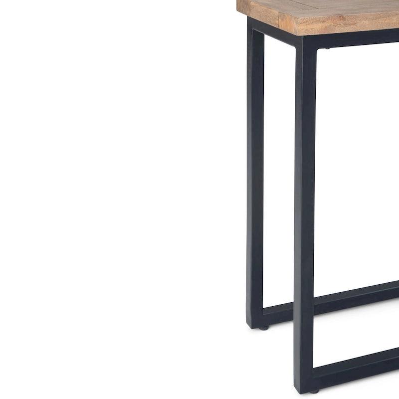 Table d'appoint industrielle en métal massif, largeur 18 pouces - 18 L x 10 P x 24 H