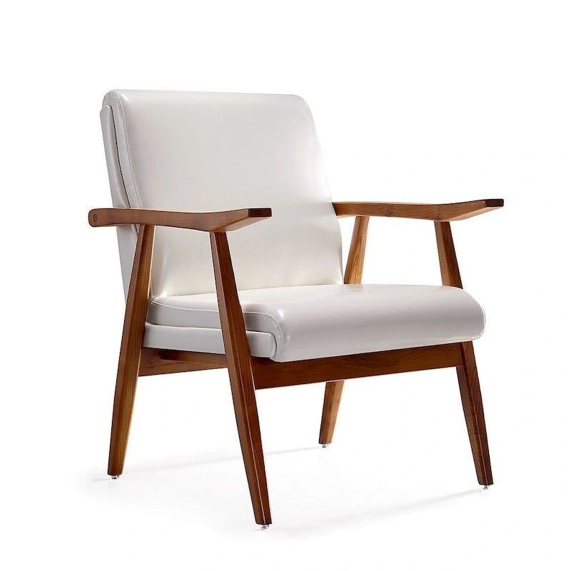 Fauteuil d'appoint en similicuir ambre