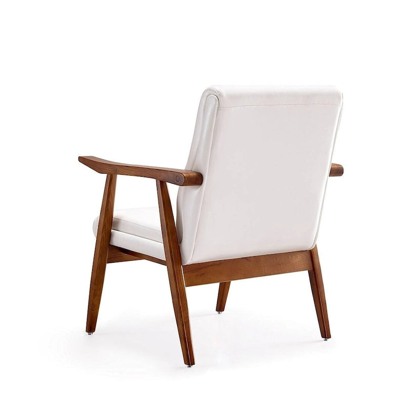 Fauteuil d'appoint en similicuir ambre