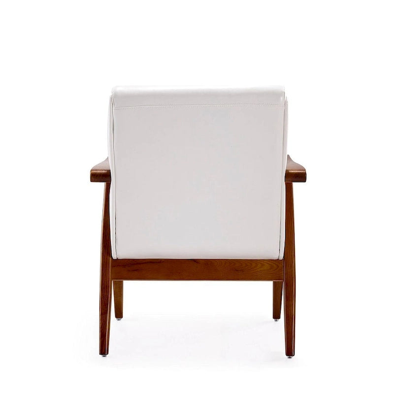 Fauteuil d'appoint en similicuir ambre