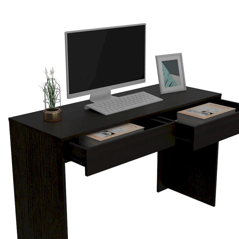 Bureau informatique à 2 tiroirs avec 2 tiroirs sans poignée