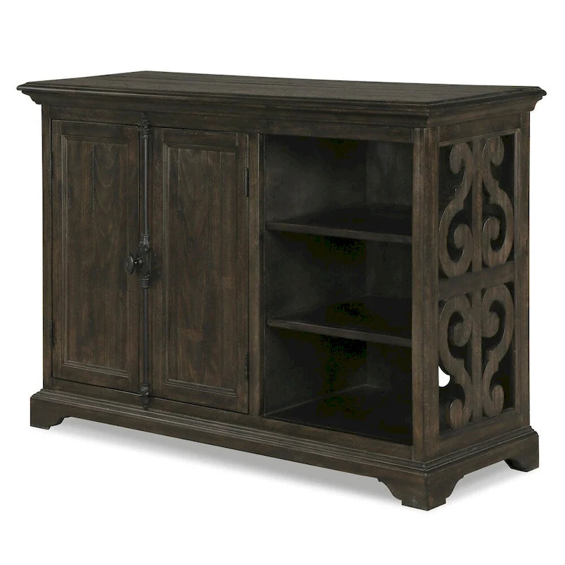 Meuble d'imprimante Poivre Noir vieilli traditionnel