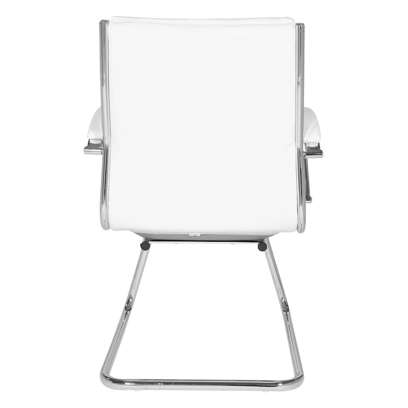 Chaise visiteur mi-dossier en similicuir