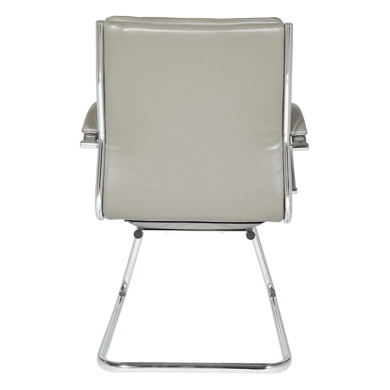 Chaise visiteur mi-dossier en similicuir