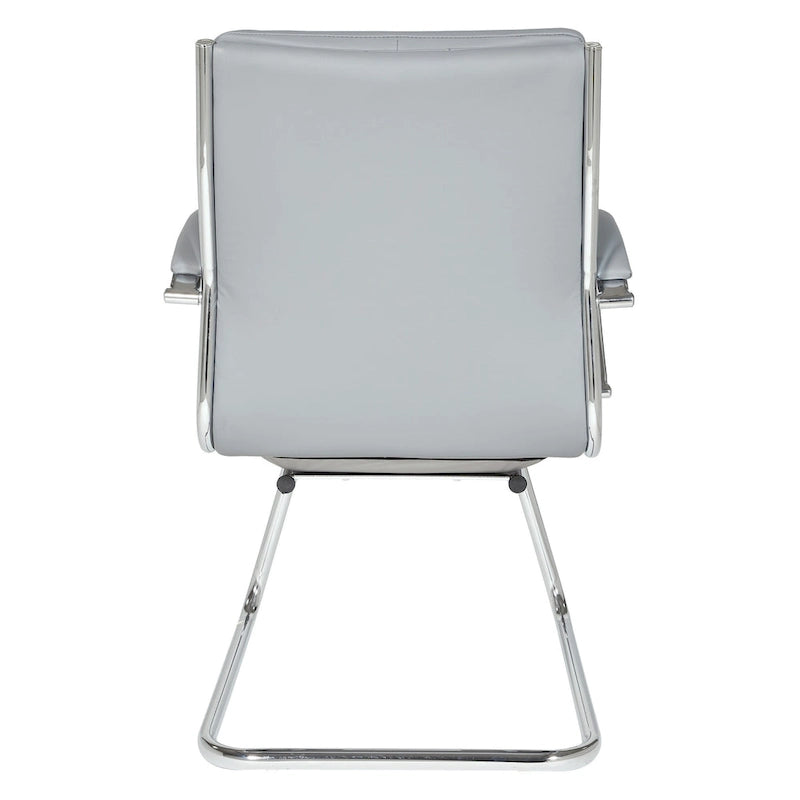 Chaise visiteur mi-dossier en similicuir