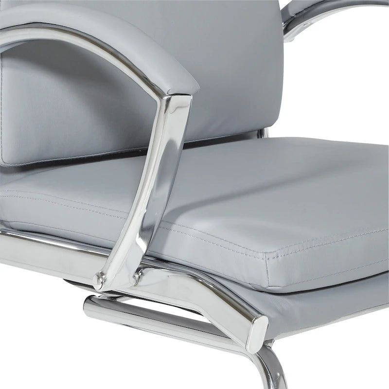 Chaise visiteur mi-dossier en similicuir