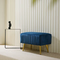 Banc d'entrée moderne rembourré de 61 cm avec siège en velours