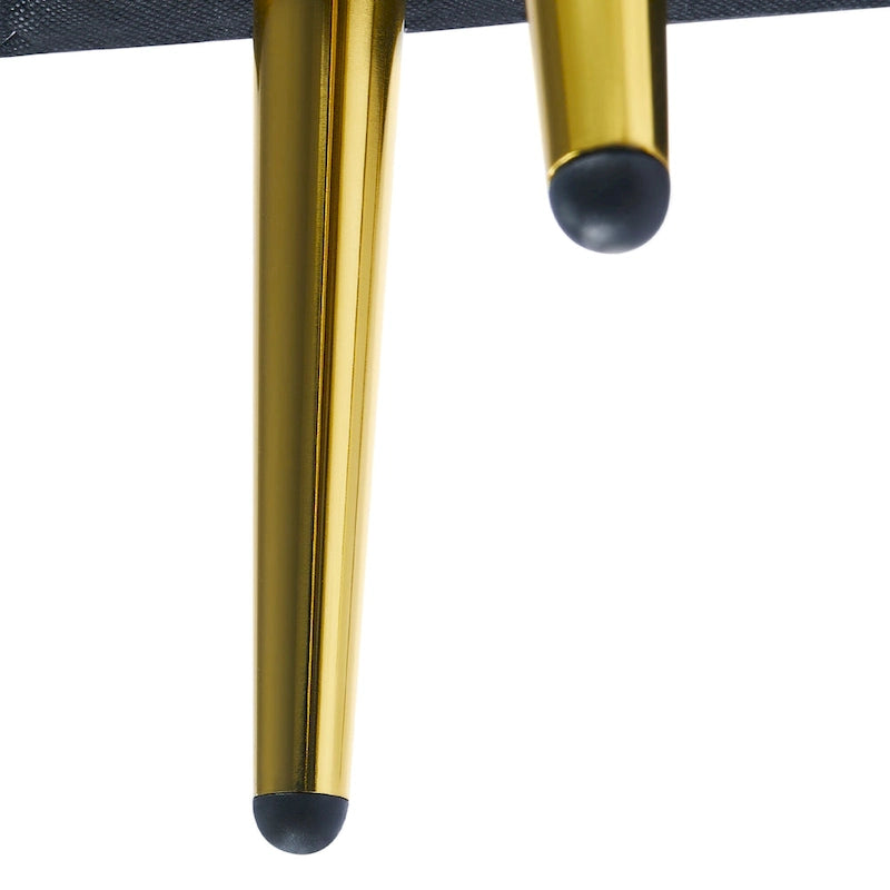 Banc d'entrée moderne rembourré de 61 cm avec siège en velours