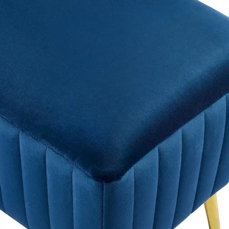 Banc d'entrée moderne rembourré de 61 cm avec siège en velours