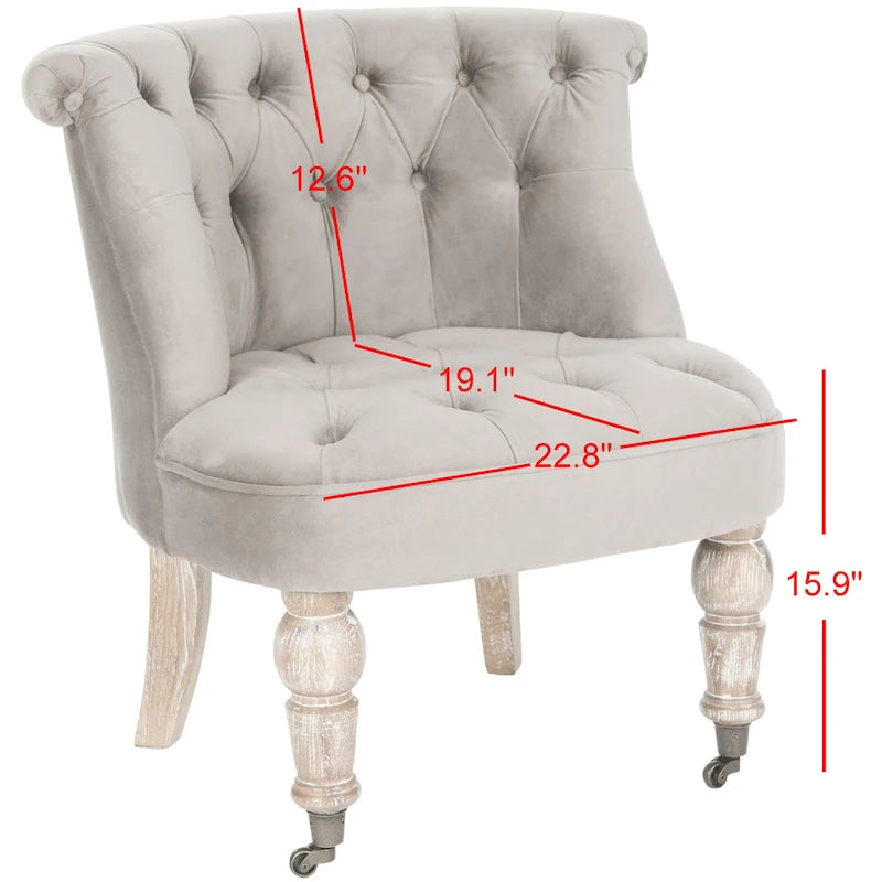 Fauteuil touffeté crème naturel - 26,4 x 24,2 x 27