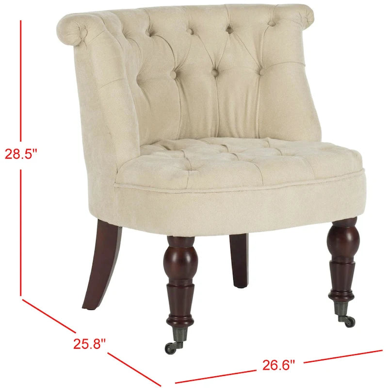 Fauteuil touffeté crème naturel - 26,4 x 24,2 x 27