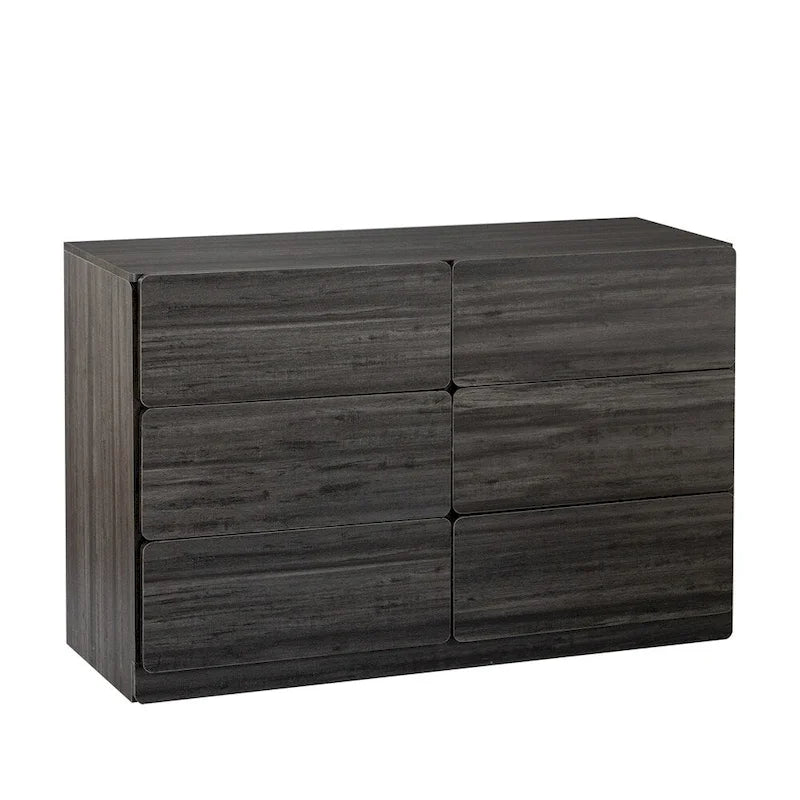 Commode en bois à six tiroirs