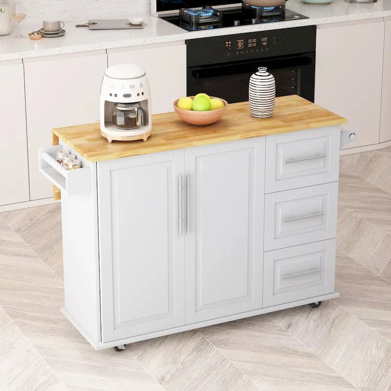 Desserte de cuisine avec placard à 2 portes et 3 tiroirs
