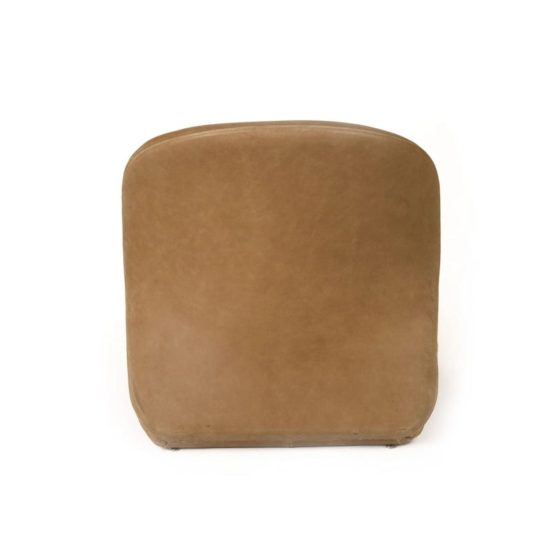 Fauteuil d'appoint moderne en cuir marron