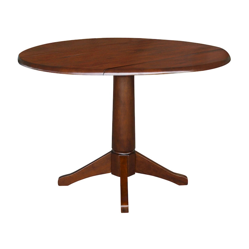 Table ronde à double abattant de 42 po – Espresso