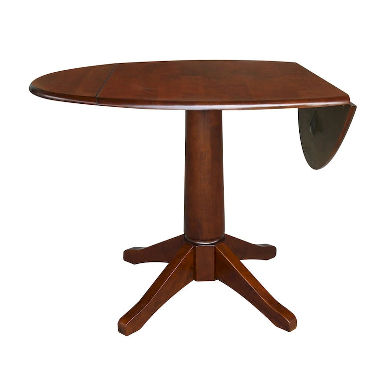Table ronde à double abattant de 42 po – Espresso