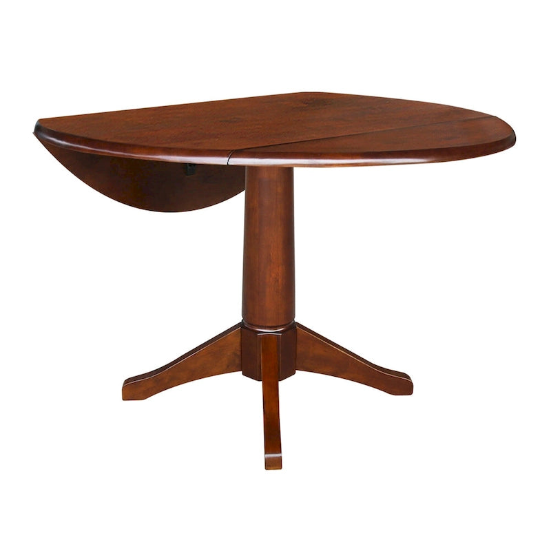 Table ronde à double abattant de 42 po – Espresso