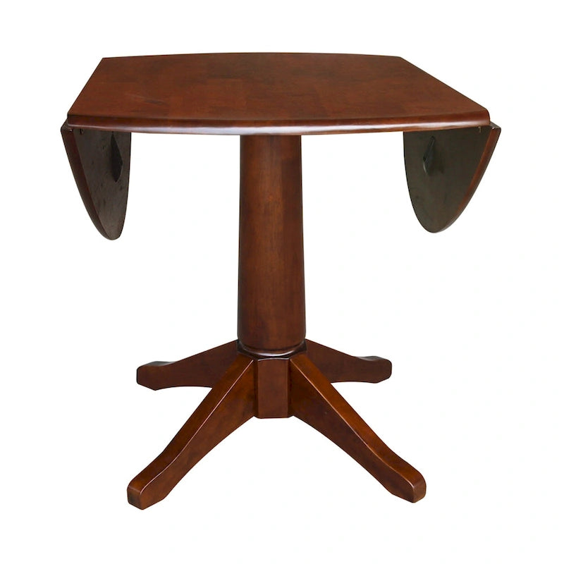 Table ronde à double abattant de 42 po – Espresso
