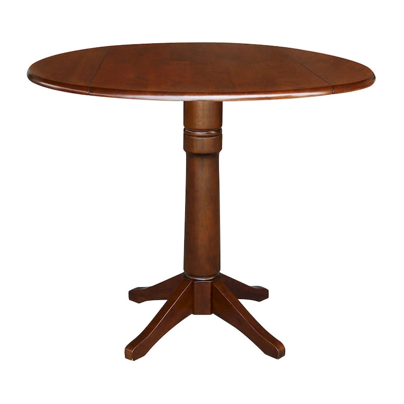 Table ronde à double abattant de 42 po – Espresso