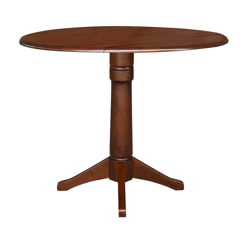 Table ronde à double abattant de 42 po – Espresso