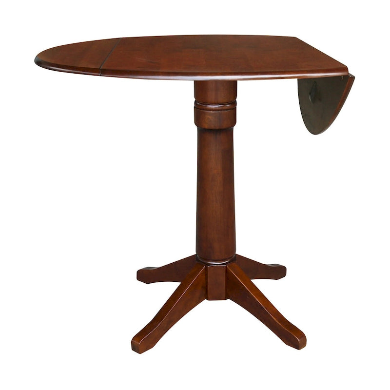 Table ronde à double abattant de 42 po – Espresso
