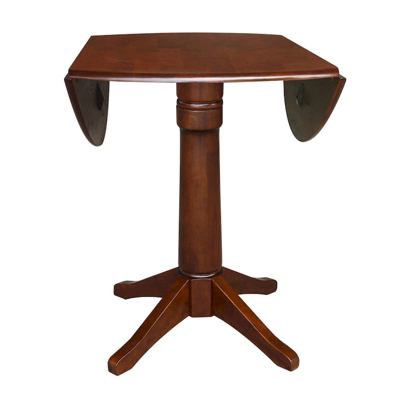 Table ronde à double abattant de 42 po – Espresso