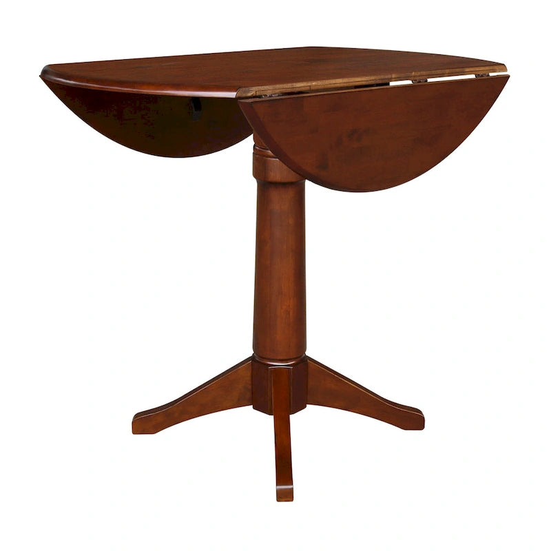 Table ronde à double abattant de 42 po – Espresso