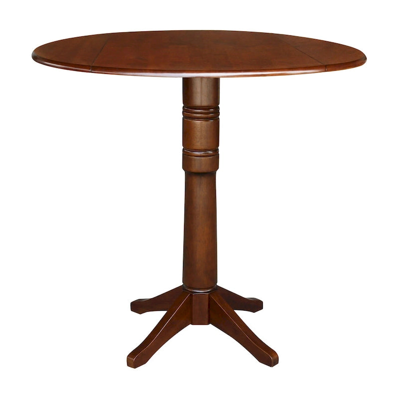 Table ronde à double abattant de 42 po – Espresso