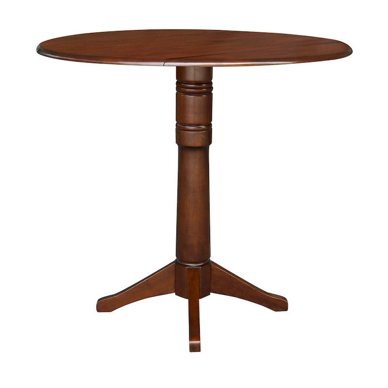 Table ronde à double abattant de 42 po – Espresso