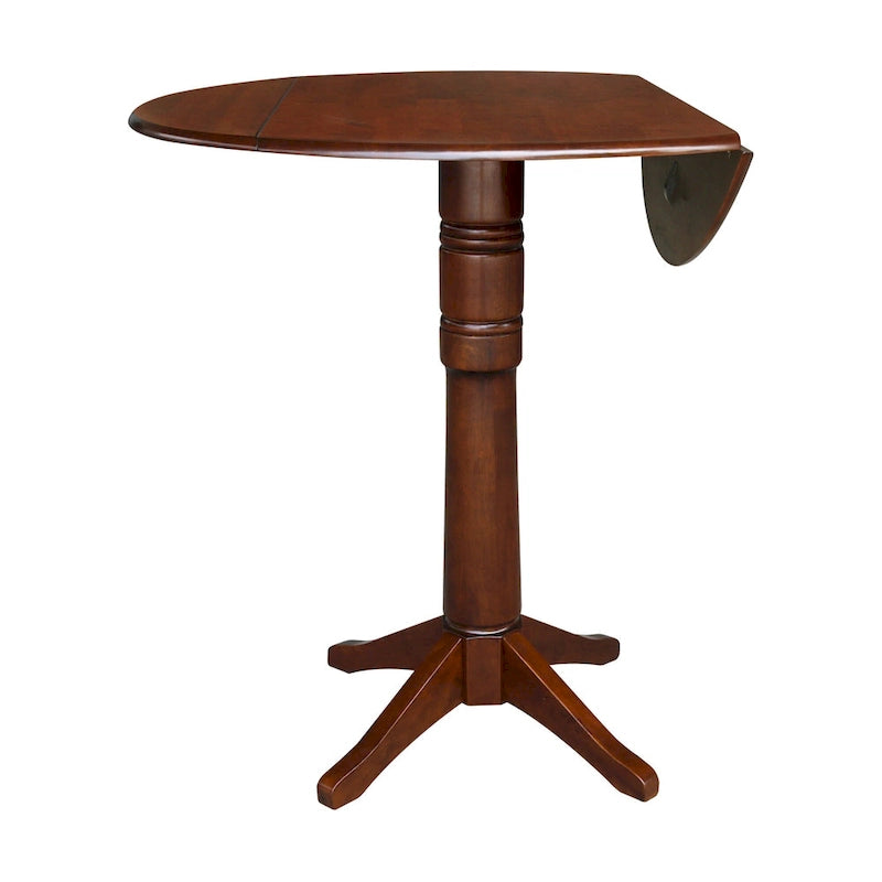 Table ronde à double abattant de 42 po – Espresso