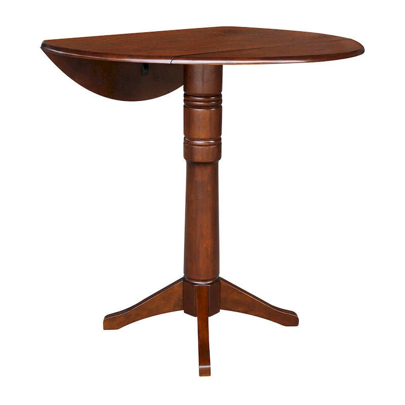 Table ronde à double abattant de 42 po – Espresso
