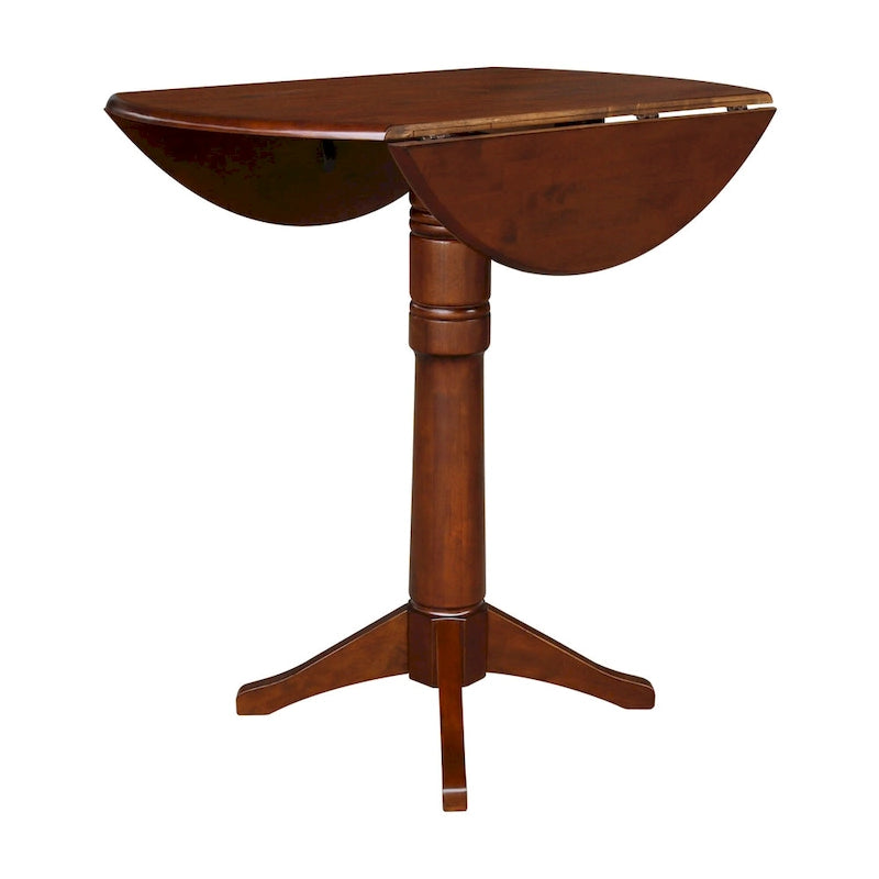Table ronde à double abattant de 42 po – Espresso